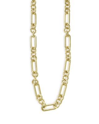 18K Yellow Gold Signature Caviar Toggle Chain Necklace, 18"