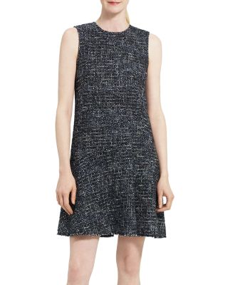 navy blue dress for baby girl Theory Asymmetrical Ruched Soft Lawn Midi-Dress main image 0