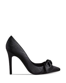 Vintage Shoes, CHANEL Classic Logo Mademoiselle Black & White Satin  Slingback Heels