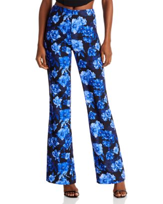 Alice and Olivia Teeny Floral Flared Bootcut Pants | Bloomingdale's