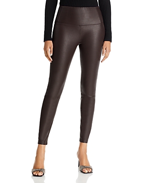 Allsaints Cora Leather Leggings - 150th Anniversary Exclusive In Bitter Brown
