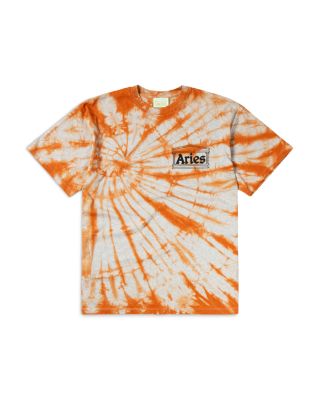 orange tie dye graphic tee