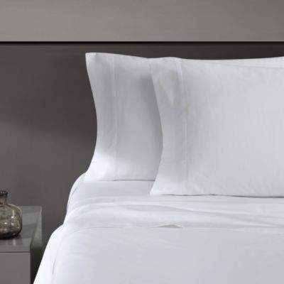 Vera Wang - Solid Blue Sateen Sheet Set, King