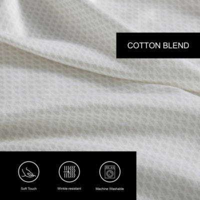 Lace Natural CVC Sateen Sheet Set, King