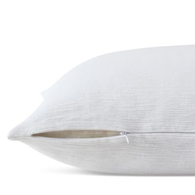 Solid Textured Pleats White Sham
