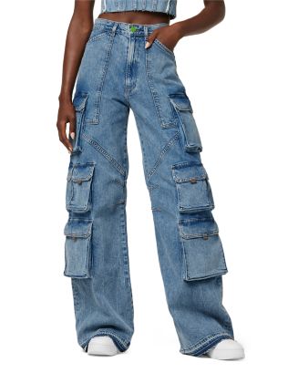 Hudson High Rise Wide Leg Jeans in World Tour | Bloomingdale's