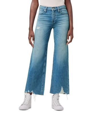 Hudson Women's Rosie High-Rise Wide Leg Jeans - Comfort Stretch Denim