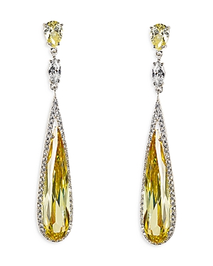 Anabela Chan Constellation Simulated Stone Shard Drop Earrings In Yellow/white