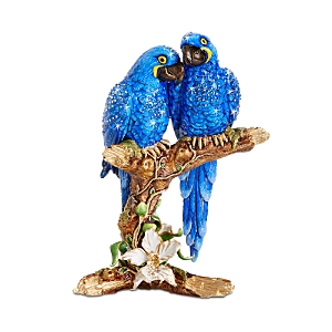 Shop Jay Strongwater Macaws On Branch Figurine In Blue