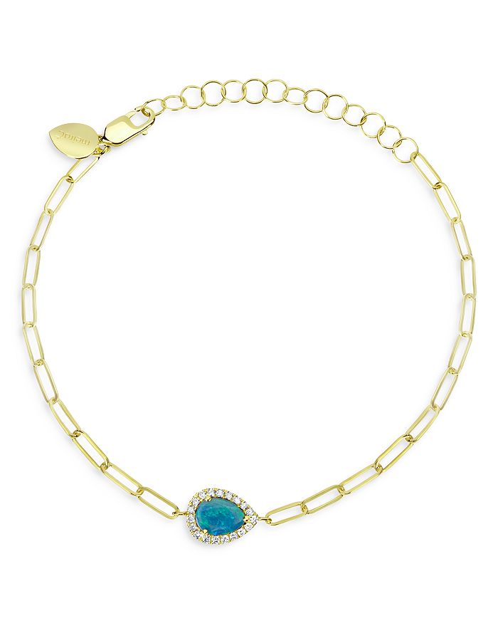 Bloomingdale's Diamond Paperclip Bracelet in 14K White & Yellow