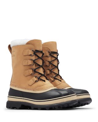 Men's Caribou Waterproof Nubuck Leather Cold-Weather Boots