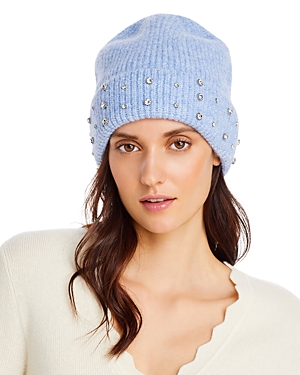 Aqua Crystal Accent Knit Hat - 100% Exclusive In Blue