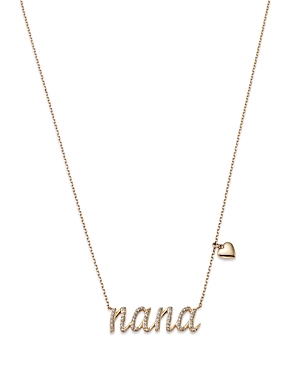 Bloomingdale's Diamond Nana Necklace In 14k Yellow Gold, 0.17 Ct. T.w. - 100% Exclusive