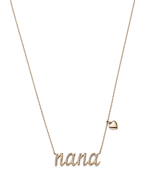 Bloomingdale's Diamond Nana Necklace In 14k Yellow Gold, 0.17 Ct. T. W. - Exclusive In Gold