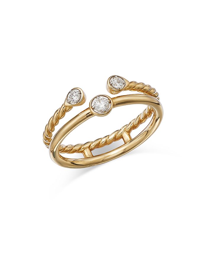 Bloomingdale's Diamond Double Row Statement Ring in 14K Yellow Gold, 0.