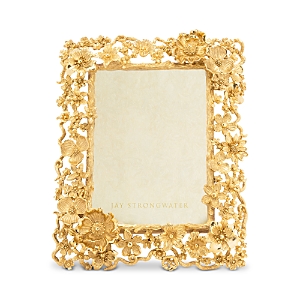 Jay Strongwater Floral Cluster Picture Frame, 5" X 7" In Gold
