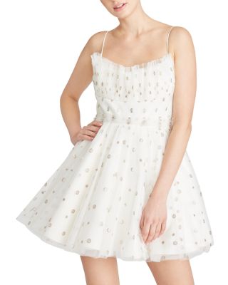 ML Monique Lhuillier - Glitter Dot Mini Dress