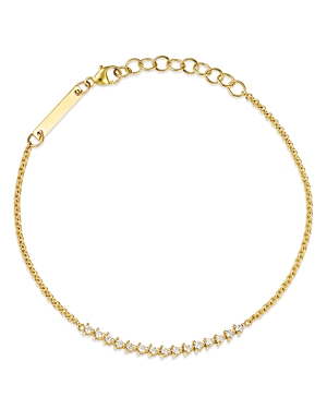 Zoë Chicco 14k Yellow Gold Tennis Diamond Link Bracelet