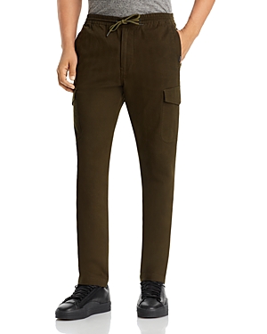 Ps By Paul Smith Cotton Blend Regular Fit Drawstring Cargo Pants In Dark Green