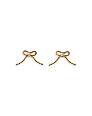 Lele Sadoughi Bow Stud Earrings In Gold