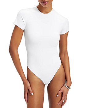 SLLIE Women Short Sleeve Bodysuit Crew Neck T-shirt Tops Slimming Body  Suits Shapewear Jumpsuit at  Women's Clothing store