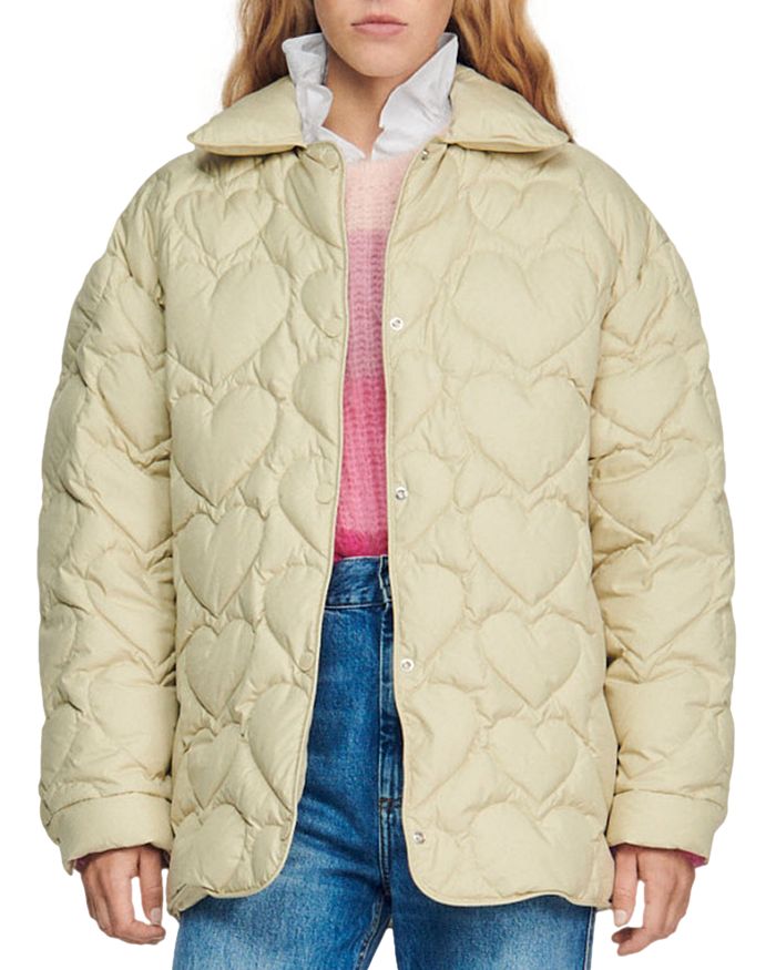 Sandro Gloriana Heart Quilted Jacket | Bloomingdale's