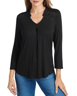 Daniel Rainn - Three Quarter Sleeve V Neck Top