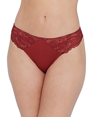 Skarlett Blue Minx Lace Front Thong In Heart/rose