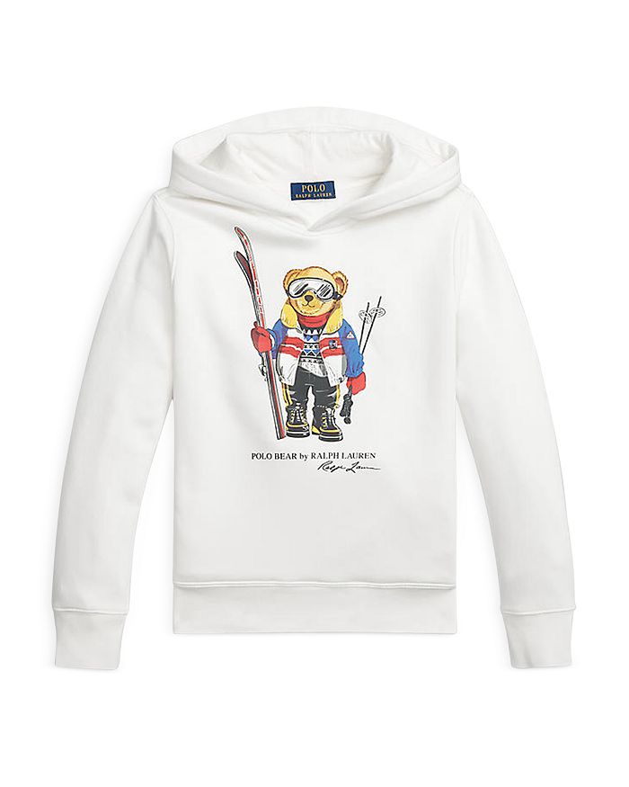 Ralph Lauren Boys Polo Bear Graphic Fleece Hoodie Little Kid