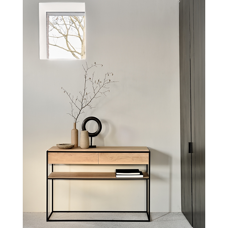Ethnicraft Monolit Oak Console In Black