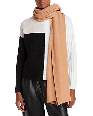 C By Bloomingdale's Cashmere Solid Travel Wrap Scarf - 100% Exclusive In Tan