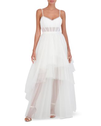 bloomingdales bcbgmaxazria tulle corset essential gown