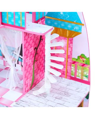 Kids Princess Castle 12" Doll House Pink - Ages 3-7