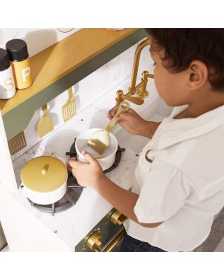 Kids Versailles Deluxe Classic Play Kitchen Olive Green - Ages 3-7