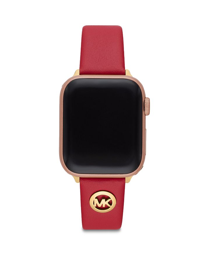 Michael Kors - Red Leather Apple Watch&reg; Strap, 38/40/41mm