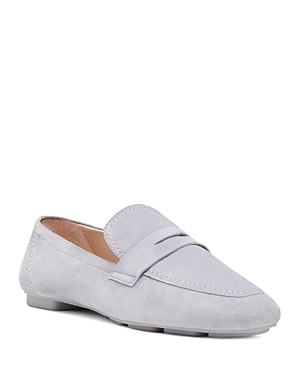 Stuart Weitzman Jet Suede Penny Loafers In Denim