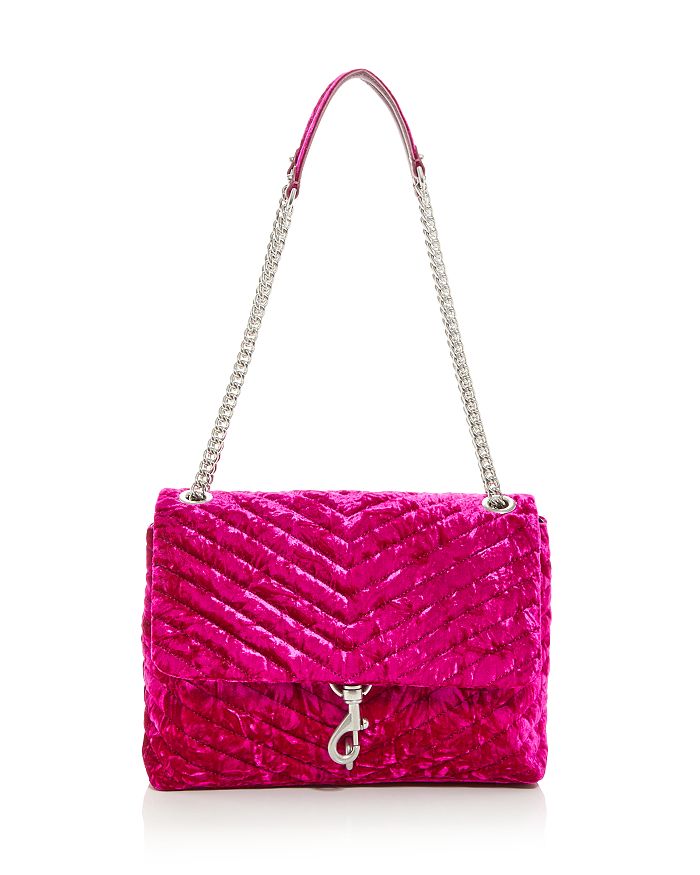 Personalized Velvet Purse, Quilted Pouch, Evening Clutch Pink (Fuchsia)