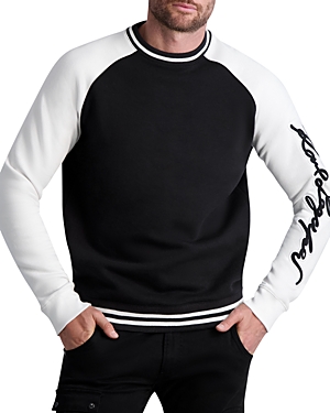 Karl Lagerfeld Paris Colorblocked Signature Sleeve Sweatshirt