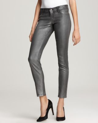 guess coated skinny jeans