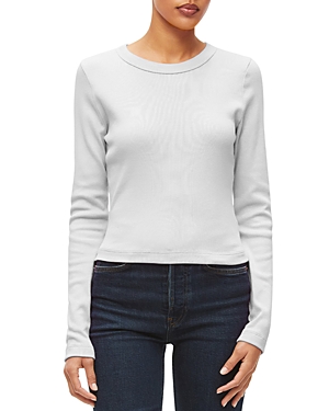 Michael Stars Orion Long Sleeve Crewneck Tee In White