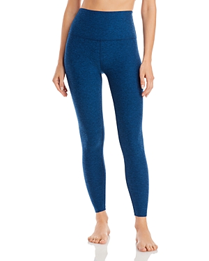 Shop Beyond Yoga Spacedye Caught In The Midi High Waisted Legging In Celestial Blue Heather