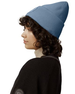Arctic Disc Merino Wool Logo Patch Ribbed Toque 