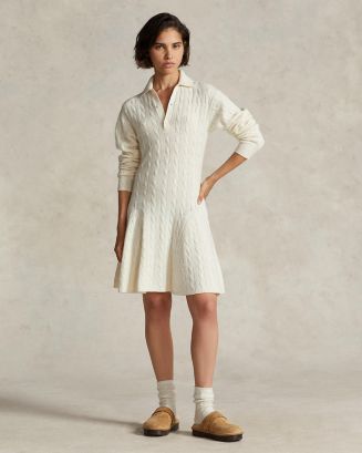Ralph Lauren Cable Knit Sweater Dress | Bloomingdale's
