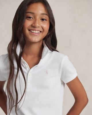 Girls' Mesh Knit Polo - Little Kid, Big Kid