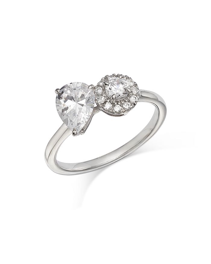 Bloomingdale's Diamond Pear & Halo Ring in 14K White Gold, 1.0 ct. t.w