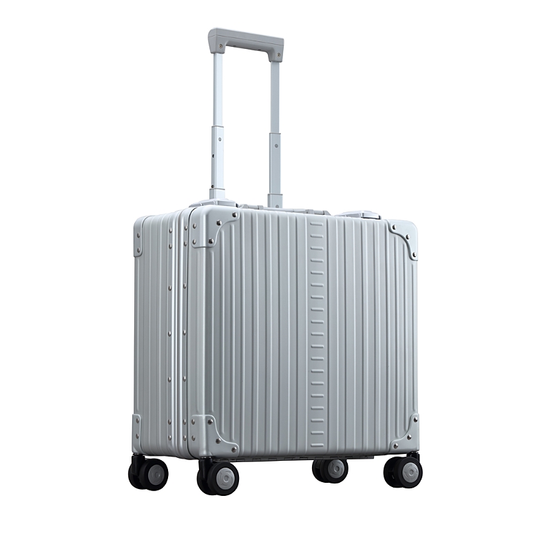 Aleon 17 Deluxe Aluminum Wheeled Briefcase In Silver