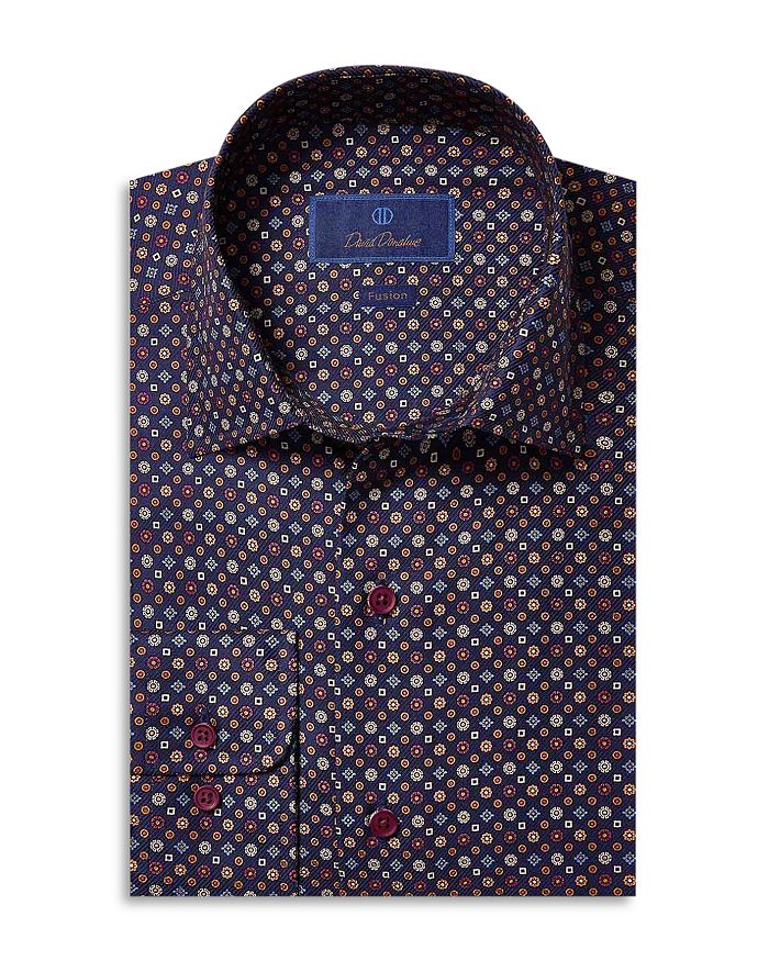 David Donahue Trim Fit Foulard Shirt | Bloomingdale's