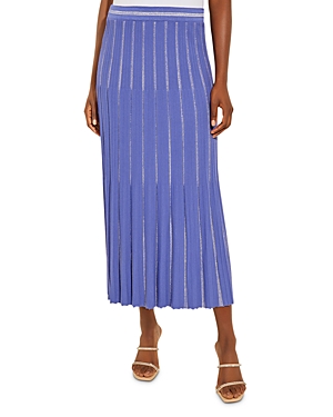 Misook Pleated Shimmer Recycled Knit Maxi Skirt