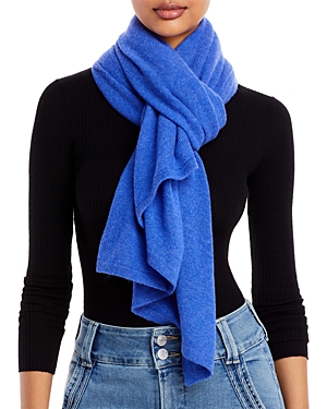C By Bloomingdale's Cashmere Solid Travel Wrap Scarf - 100% Exclusive In Blue
