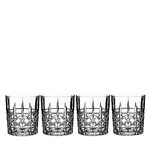 Marquis/waterford Marquis By Waterford Brady Double Old Fashioned Glasses, Set Of 4 In Clear